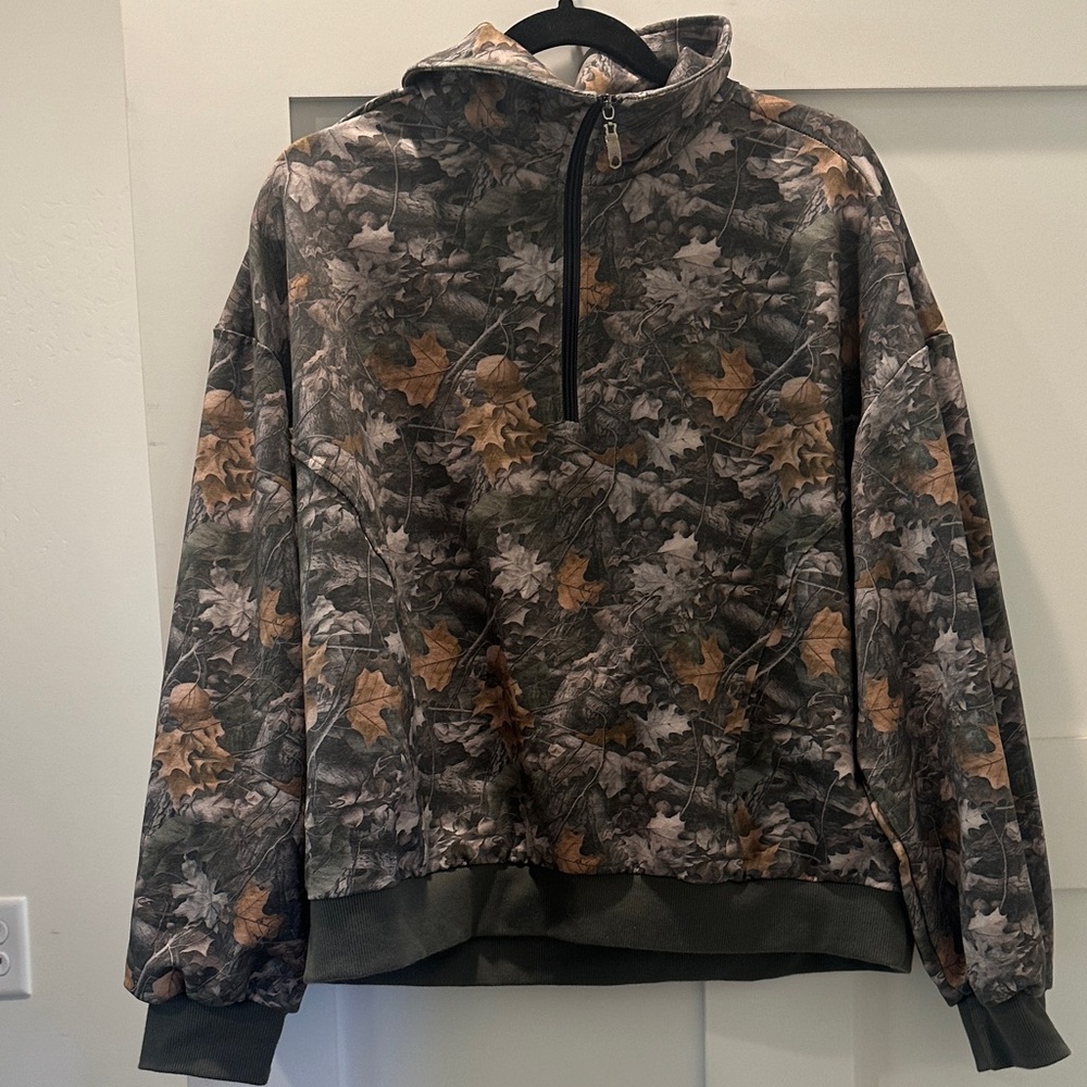 Camouflage Quarter-Zip Hoodie